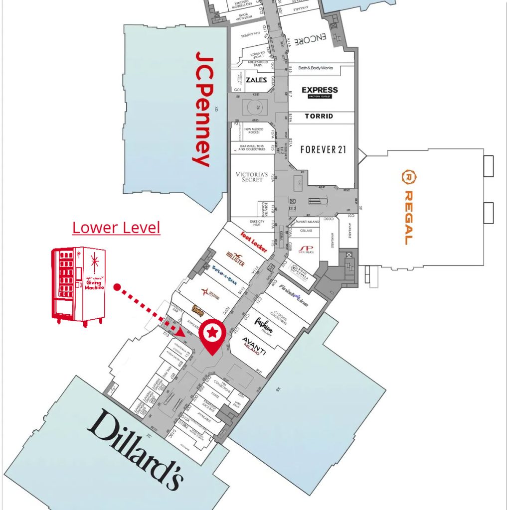 giving machine cottonwood mall location